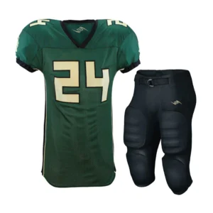 American Football Uniform – Green and Black Professional Grade Set