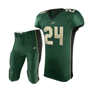 American Football Uniform – Green and White Classic Team Jersey Set