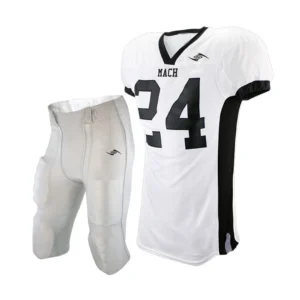 American Football Uniform – White and Black Minimalist Game Set
