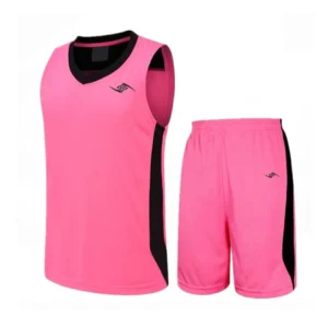 Basketball Uniform – Pink Sleeveless Women’s Fit Jersey Set