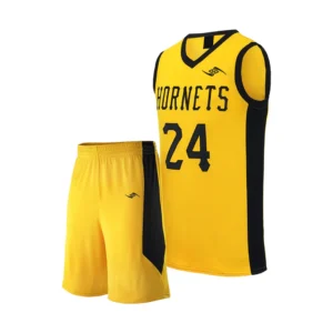 Basketball Uniform – Yellow and Black Hornets Team Set