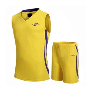 Basketball Uniform – Yellow and Black Minimalist Jersey Set