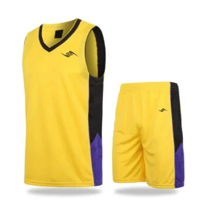Basketball Uniform – Yellow and Blue Classic Teamwear Set