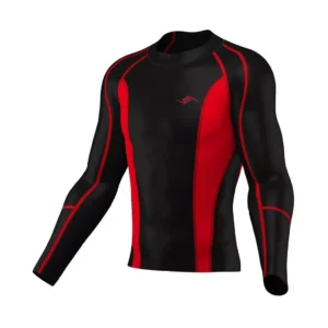 Black & Red Compression Jersey – Dual Panel Design