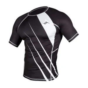 Black & White Striped Compression Shirt – Elite Runner