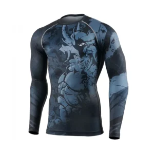 Blue Marbled Compression Jersey – Ice Fade Style