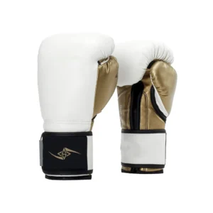White Golden White Boxing Gloves