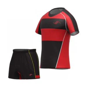 Rugby Uniform – Red & Black Power Play Kit for Men
