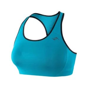 Turquoise Cutout Back Sports Bra