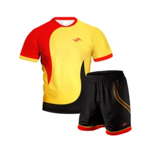 Volleyball Uniform – Yellow & Black Performance Set for Men