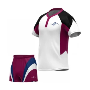 White & Maroon Rugby Kit – Pro Grade Match Uniform